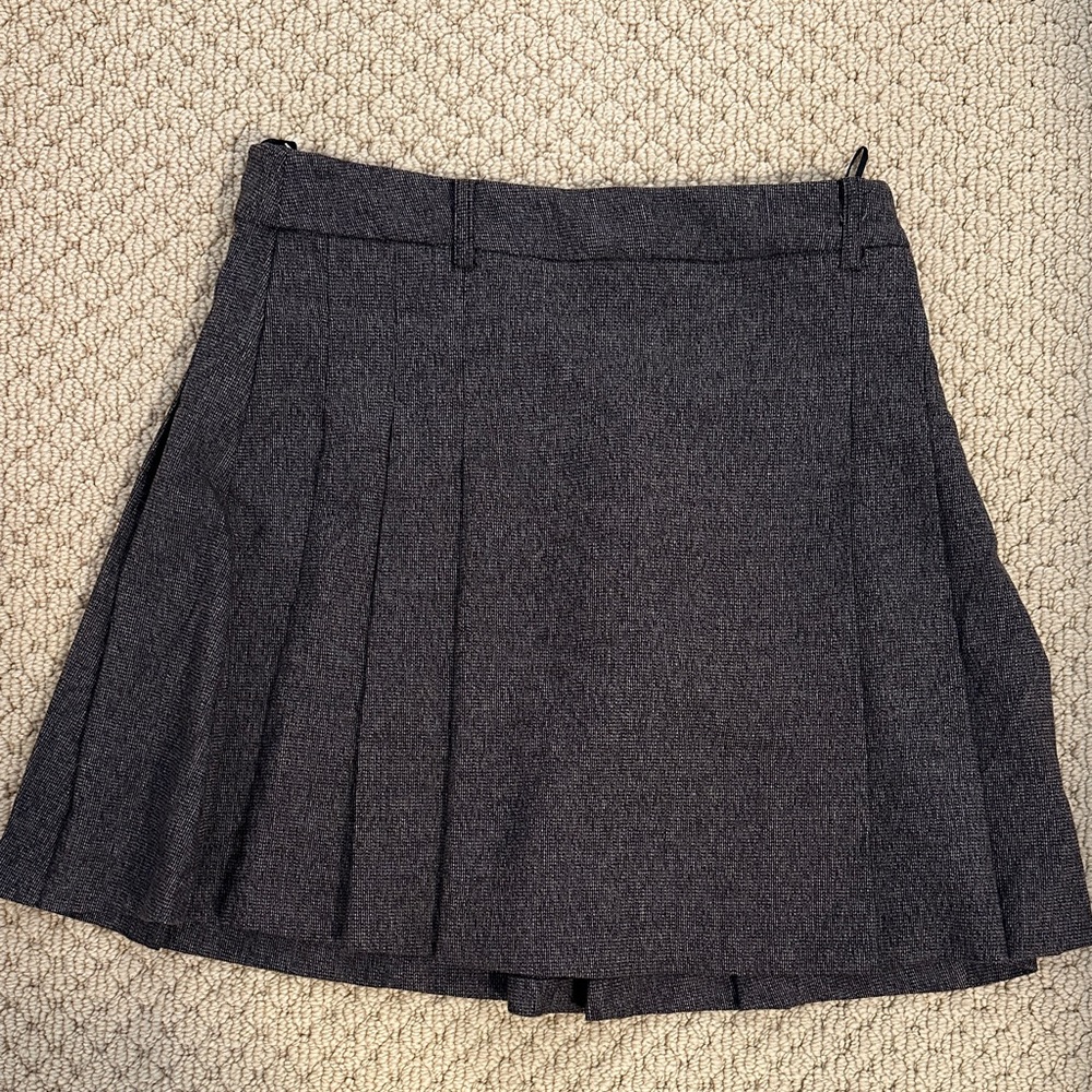 Classic Gray Herringbone Women's Skirt